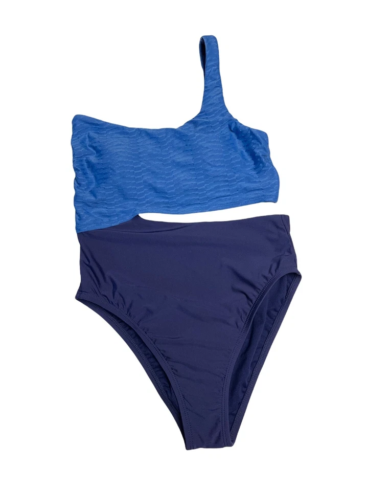 Tankini Espléndido Dos Tonos Azul Recortado Talla M Nuevo Con Etiquetas Foto 2 de 4