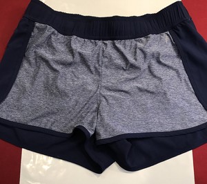 Head Women's BLUE Shorts LARGE polyester, spandex STRETCHY waist Mesh Lining L | eBay