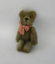 antique SCHUCO Mohair Miniature jointed Mini Tiny Teddy Bear