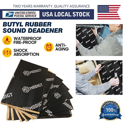 Butyl Sound Deadening Proofing Mat Car Van Vibration Damping Audio Panel-2.1Sqm