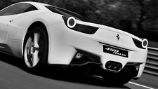 Cars ferrari grayscale gran turismo monochrome vehicles Desk Mat Stitched