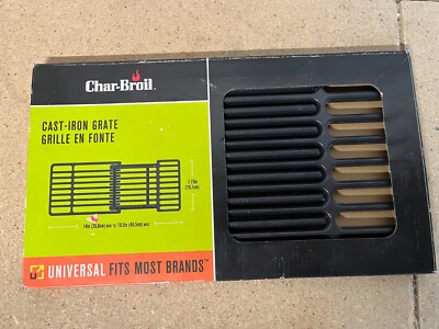 Char-Broil Adjustable Cast Iron Grill Grate Universal 14''-19.5'' x 7.75 8605 C75