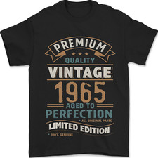 Premium Vintage 60th Birthday 1965 Mens T-Shirt 100 Cotton