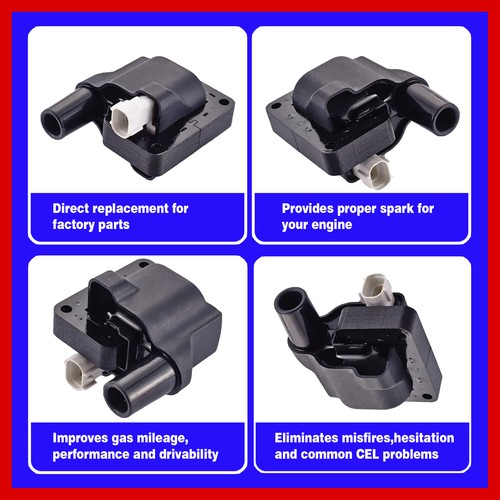 1PC UFD304 IGNITION COIL for Ford Festiva Mazda 323 L4 1.6L 1990-1995 UF221 - Picture 4 of 7