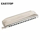 EASTTOP New Chromatic Titanium Comb Harmonica 16hole Professional Mouth Organ US