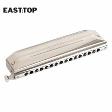 EASTTOP New Chromatic Titanium Comb Harmonica 16hole Professional Mouth Organ US