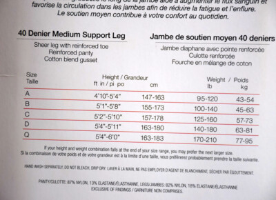 Silks ENERGIZERS Medium Support Pantyhose, Women's Size B or D