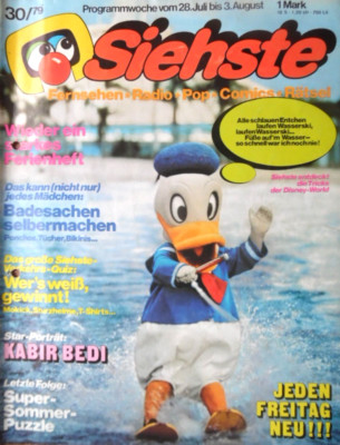 SIEHSTE HÖRZU 30 - 1979 Z TV: 28.7.-3.8. Disney Kabir Bedi Astrid Lindgren ABBA