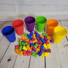 Gleeporte Counting Bears With Coordinated Sorting Cups Math Skills 60 Pcs Set