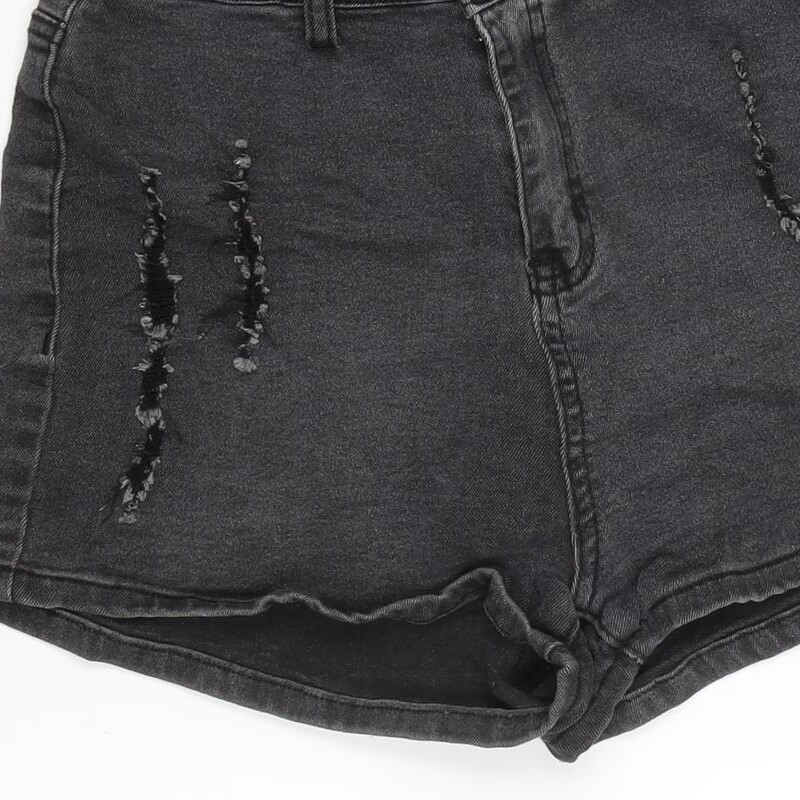 PRETTYLITTLETHING Womens Grey Cotton Basic Shorts… - image 9