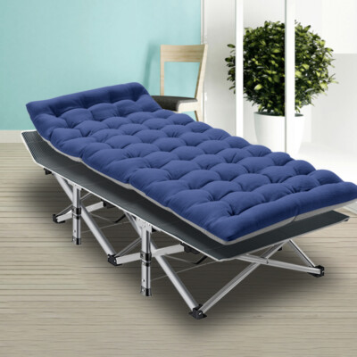 Folding Cot 2Layer Oxford Strong Heavy Duty Camping Cots with
