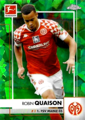 TCS 2011 Topps Chrome Bundesliga 2021 Robin Quaison #70 Grün Limitiert 46/75