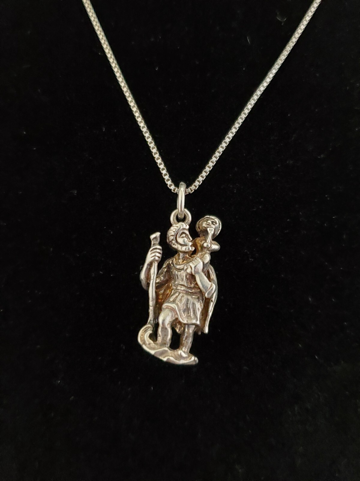 VINTAGE SOLID STERLING SILVER ST. CHRISTOPHER STA… - image 3