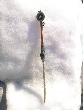 HANDMADE MAGIC WAND WOOD WITH TURQUOISE WITCH SPELLS WITCHCRAFT PAGAN