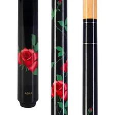 Aska Custom Billiard Pool Cue Stick Black Rose