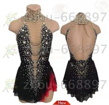 Competition Figure Skating Dress Ice Skating Dresses Custom black dyeing