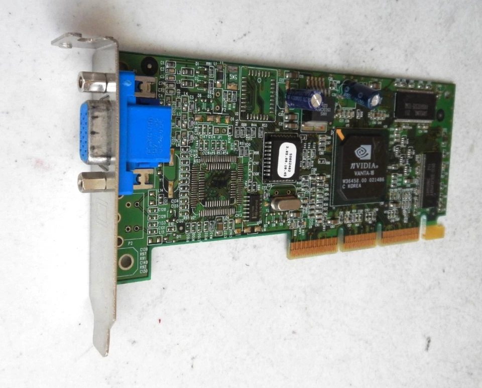 NVIDIA VANTA-16 AGP LOW PROFILE Graphics Video Card 180-P0026-0000B IBM 25P4058 - Image 3 of 3