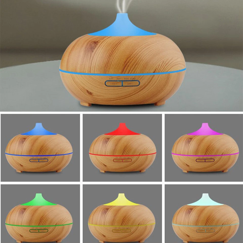 aroma oil diffuser wood electric humidifier ultrasonic air humidifier 10 oz - Image 3 of 4