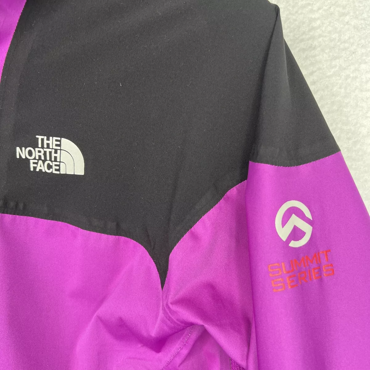 North Face Jacket Womens Small Summit Series Hyvent 2.5L Purple Black Full Zip