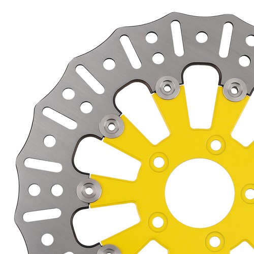 2x Disco de rotor de freno delantero amarillo para Harley-Davidson Sportster Iron 883 2014-2024 - Imagen 3 de 11