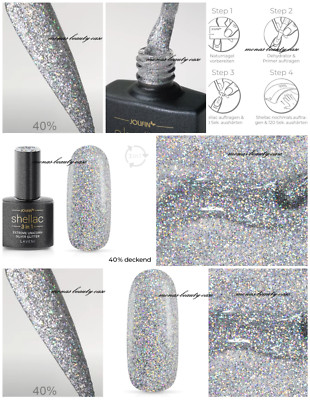 Jolifin UV LED LAVENI 3in1 Shellac Farbe extreme unicorn silver Top Coat Base