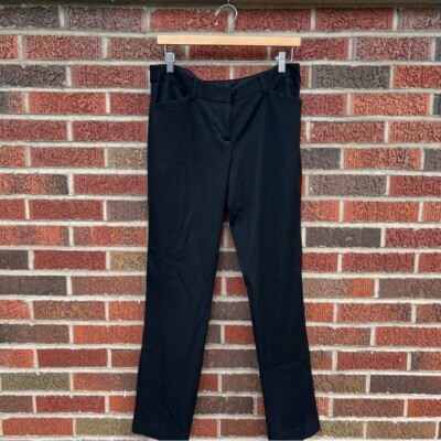 Express Black Low Rise Editor Slim Fit Dress Pants Trousers