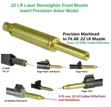 .22LR Insert Arbor Cartridge Laser Bore Sighter. Precision Fit, Not Rubber Ring