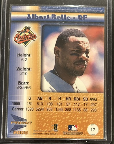 2000 Pacific Prism Holographic Gold Albert Belle #17 379/480 - 第 2/2 張圖片