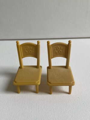 Sylvanian Families Stühle X 2 Esszimmer Küche Ersatzteile Calico Critters Sehr guter Zustand