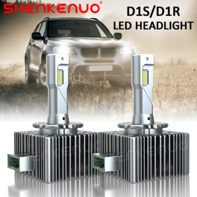 For BMW 520i 525i 528i 530i 535i D1S LED Headlight High/Low Beam Bulbs White