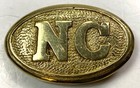 CIVIL WAR CS CONFEDERATE NORTH CAROLINA NC EM FIELD BELT OVAL LEAD FILLED BUCKLE — photo 1