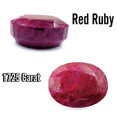 Unique Quality 1725 Ct Red Ruby Oval Cut EGL Certified Loose Gemstone OMO
