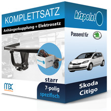 Für Skoda Citigo 11-19 MISTERDOTCOM Anhängerkupplung starr + 7polig E-Satz neu