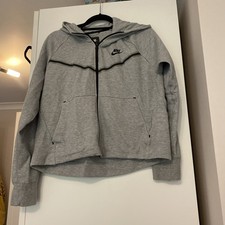 Nike Womens Jacket Sz M Grey Black Lightweight Zip Up Activewear