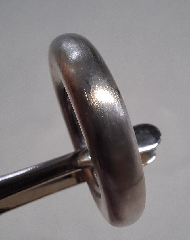 Ring silver 925 simple solid heavy round band rin… - image 2