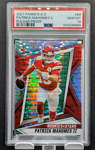 2021 Patrick Mahomes Panini Rookies & Stars Pulsar Prizm Football Card ~ PSA 10