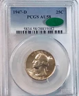 1947 D Washington Quarter PCGS AU58 CAC