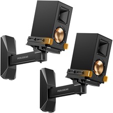 Speaker Wall Mounts, Bookshelf Speaker Mounting Brackets with Dual Side Stabl...