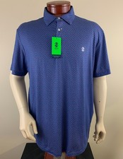 IZOD GOLF Men's Crab Print Swingflex Elite Performance Golf Polo Shirt Sz XL NWT