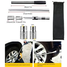 Universal 23 Extended Lug Wrench 4 Way Tire Iron Nut Wrench Set With Socket Universal 23 Extended Lug Wrench 4 Way Tire Iron Nut Wrench Set With Socket