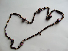 Collier ancien dit gâteau de mariage vénitien, perles en verre de Murano