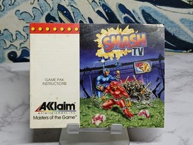 Cartucho de juego manual y funda Smash TV (NES, 1991) probado y aut&eacute;ntico