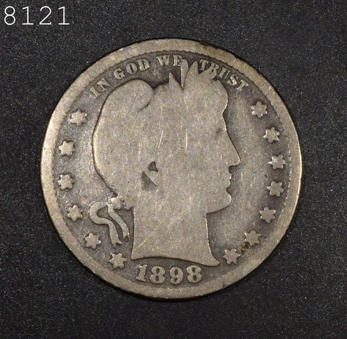 1898-S Barber Quarter *Free S/H After 1st Item*