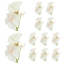 12Pcs Artificial Orchid Flower for Floating Candle Centerpiece, White