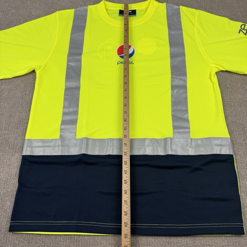 Pepsi Shirt Mens Large High Vis Graphic Employee Uniform Reflective Safety NEW - Picture 9 of 16