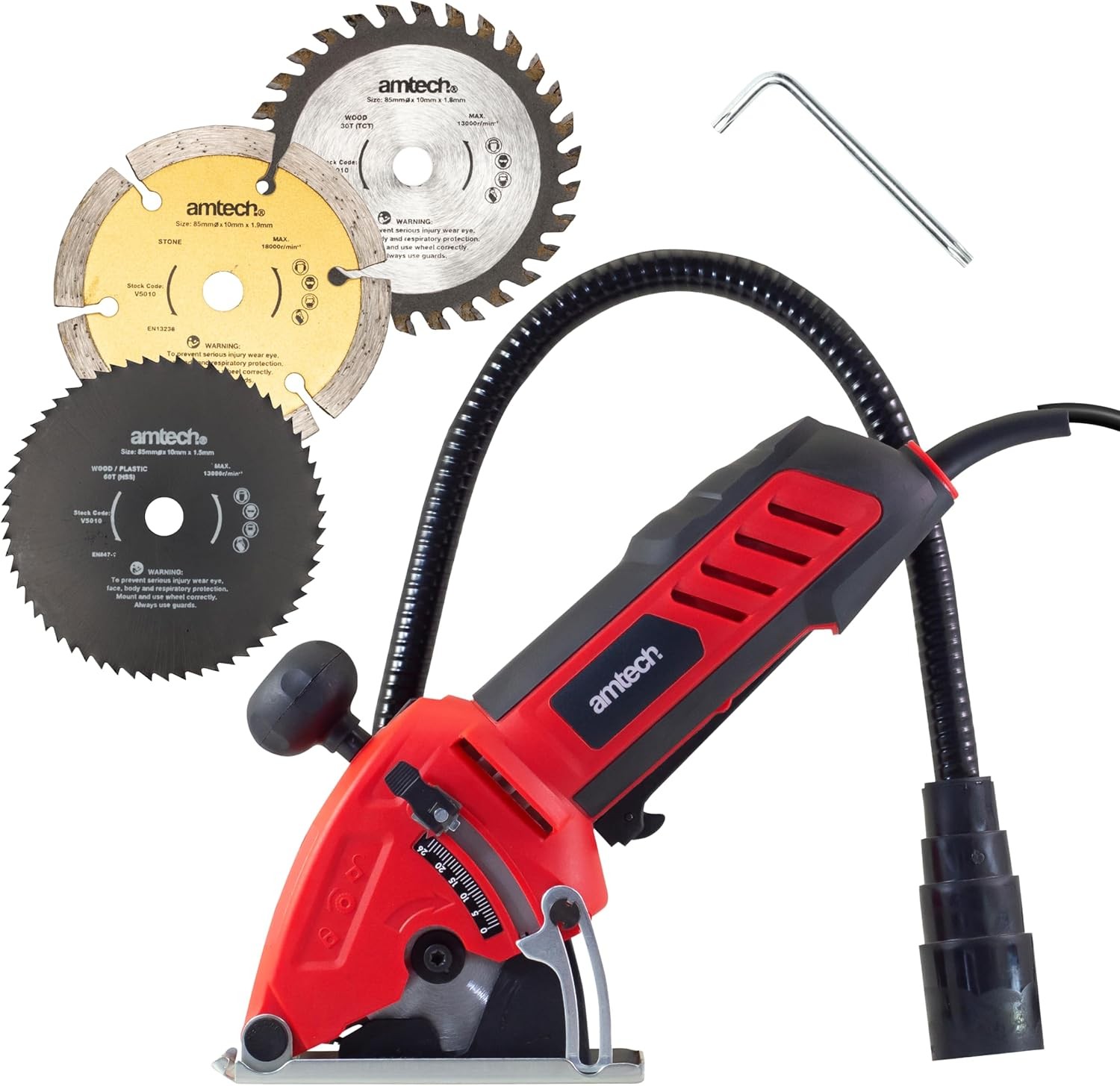 Mini Circular Saw Handheld 600W Electric Wood Metal Masonry Tile Cutting Tool