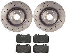 Brembo Front Brake Kit Disc Rotors Low-met Pads For Mercedes R171 W203 A209 C209