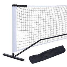 22FT Portable Pickleball Net Outdoor Regulation Size Net with Metal Frame Stand