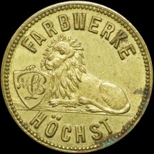 WERTMARKE: "Flaschen-Marke". FARBWERKE HÖCHST / HESSEN ⇒ FRANKFURT am MAIN.