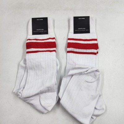 The Men's Store at Bloomingdale's Stripe Tube Socks Men's Red/White - 2 Pairs~